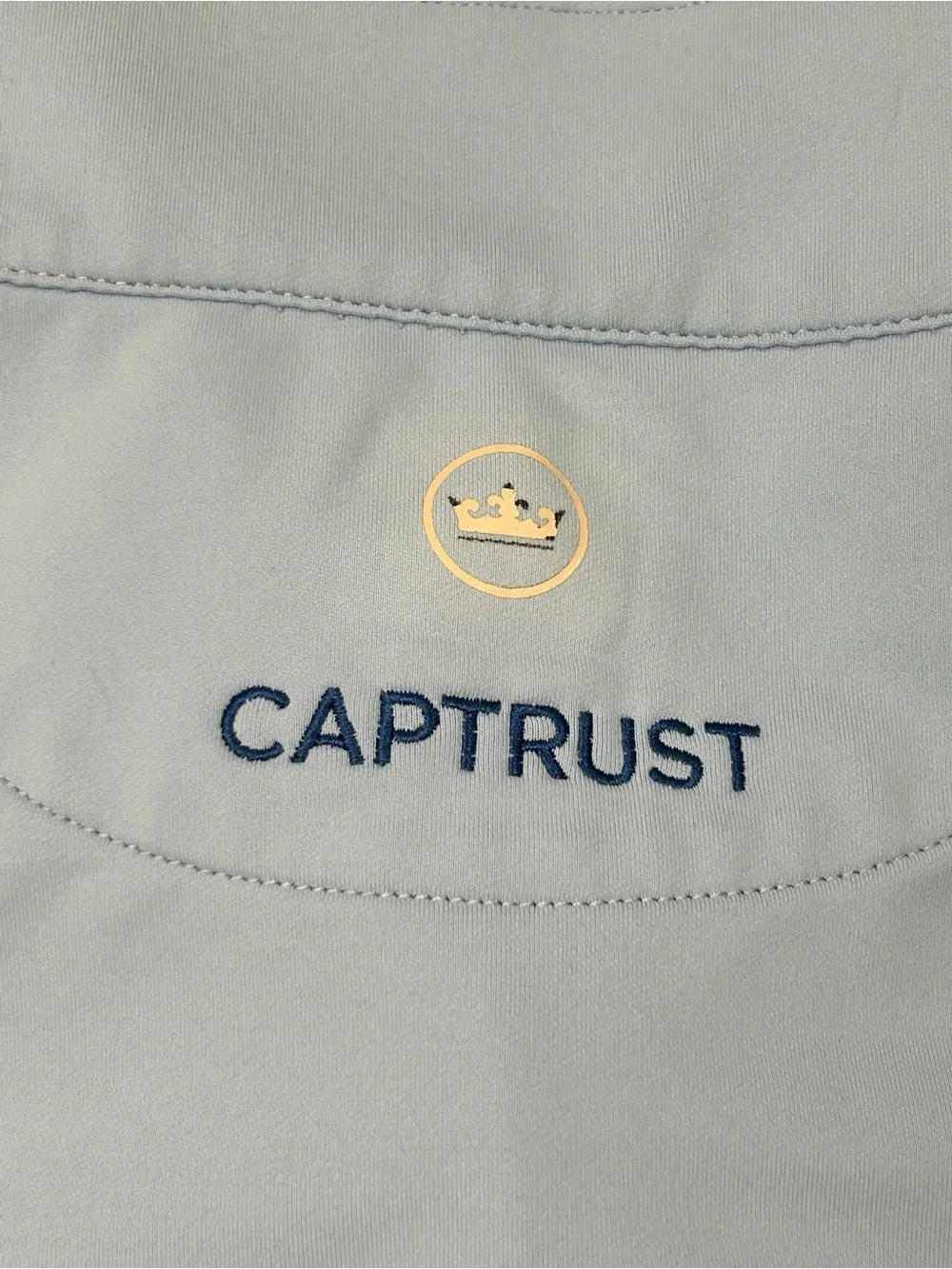 Peter Millar Quarter Zip Pullover Light Blue 3XL Stretch Captrust Logo Men’s